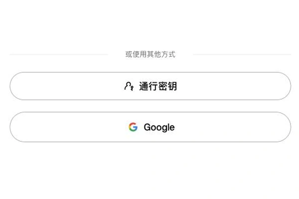 欧易其他方式区域的Google按钮