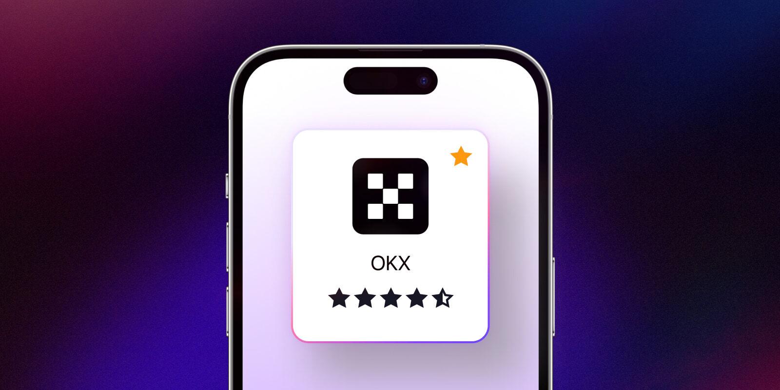 手机屏幕上的 OKX 品牌标识